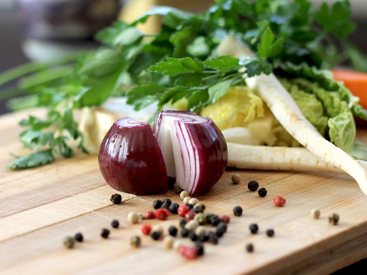 Fresh vegetables ready to cook